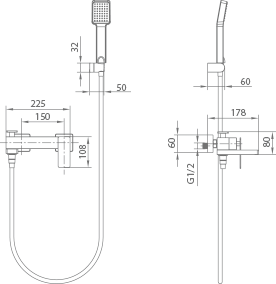 Imex - Pisa kit de baño - ducha monomando - BricoandPool