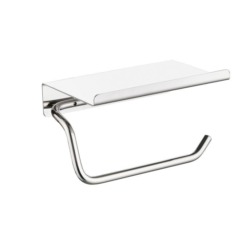 Imex - Portarrollos con repisa Essential cromo - BricoandPool