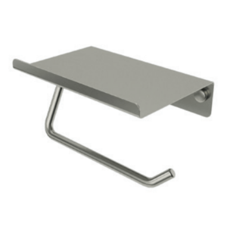 Imex - Portarrollos con repisa Essential níquel cepillado - BricoandPool