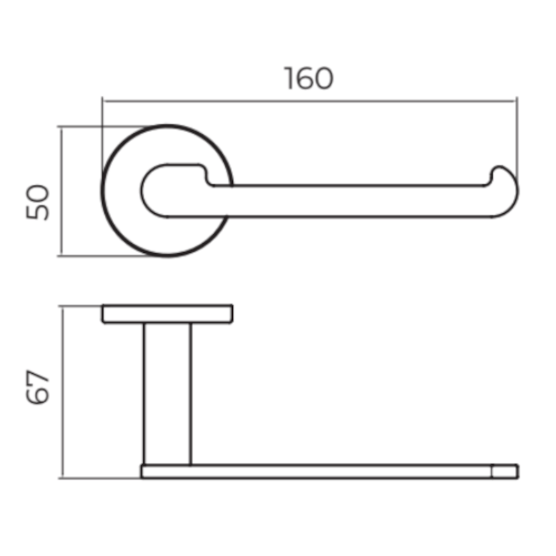 Imex - Portarrollos Practic negro mate - BricoandPool