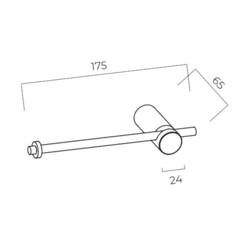 Imex - Portarrollos Time black gun metal - BricoandPool