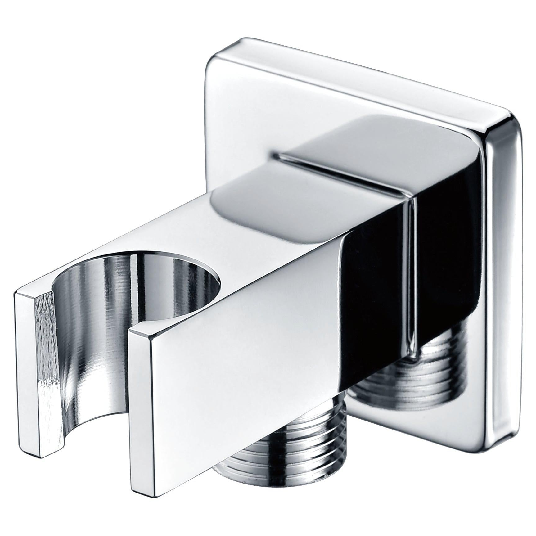 Imex - Soporte cuadrado para mango de ducha con salida de agua - BricoandPool
