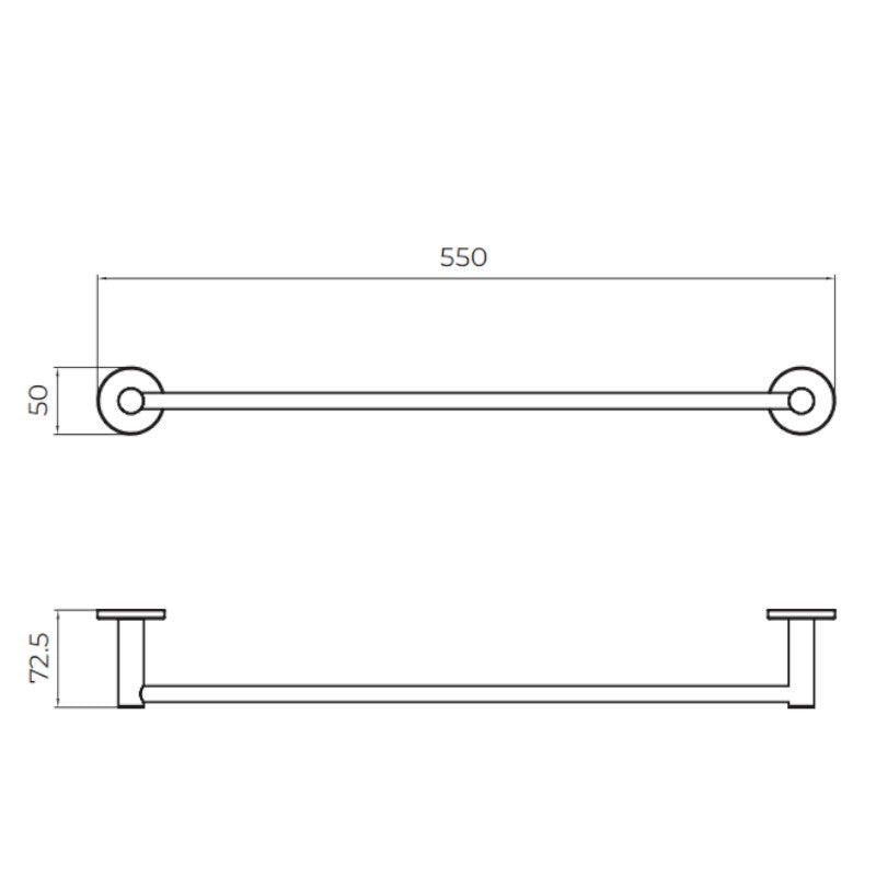 Imex - Toallero barra 50 cm Essential oro cepillado - BricoandPool