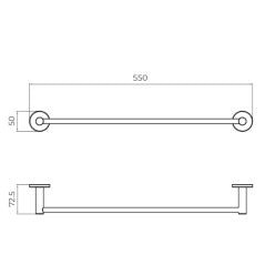 Imex - Toallero barra 50 cm Essential oro rosa cepillado - BricoandPool