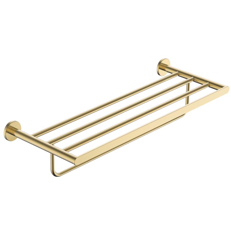 Imex - Toallero barra doble Practic oro cepillado - BricoandPool