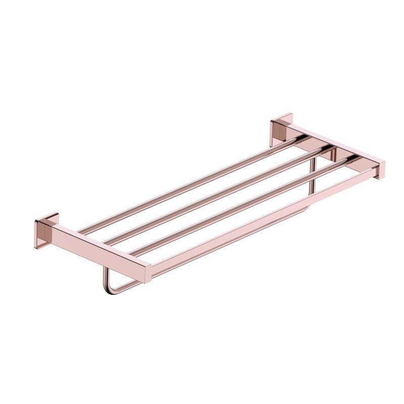 Imex - Toallero barra doble Technic oro rosa cepillado - BricoandPool