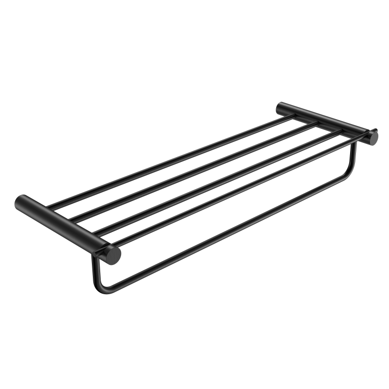 Imex - Toallero barra doble Time negro mate - BricoandPool