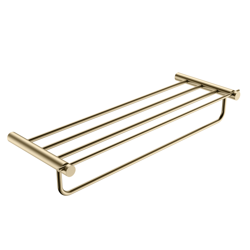 Imex - Toallero barra doble Time oro cepillado - BricoandPool