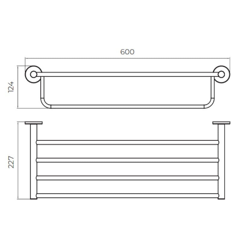 Imex - Toallero barra múltiple Essential níquel cepillado - BricoandPool