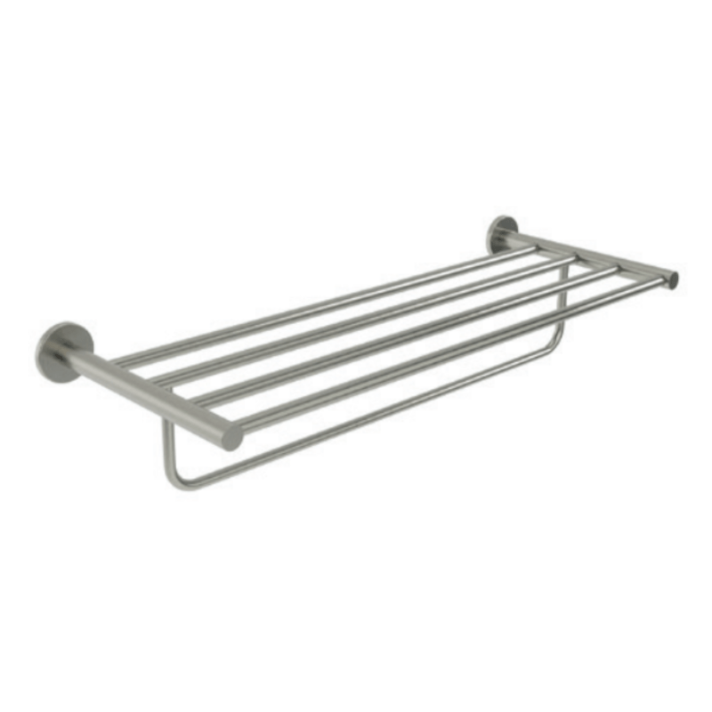 Imex - Toallero barra múltiple Essential níquel cepillado - BricoandPool