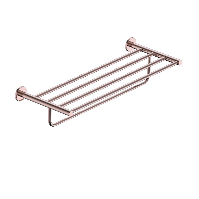Imex - Toallero barra múltiple Essential oro rosa cepillado - BricoandPool