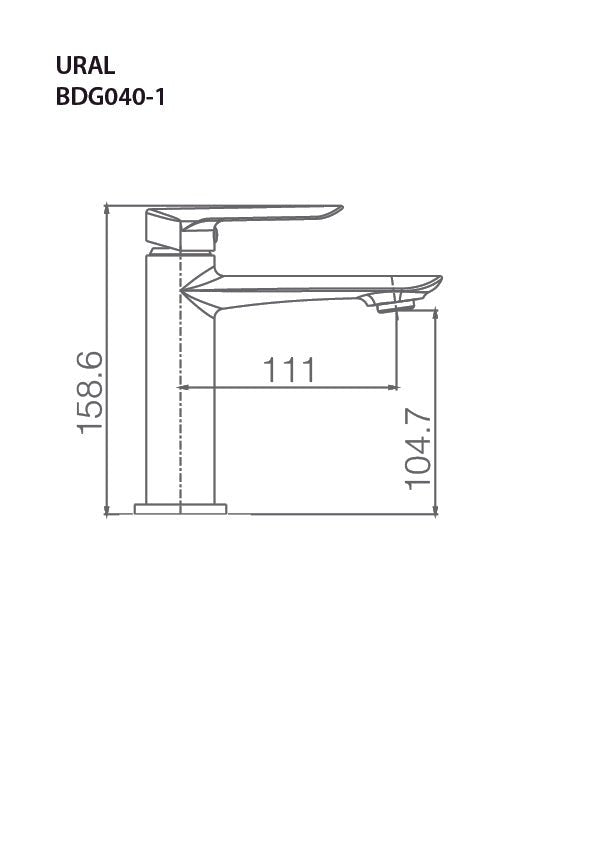 Imex – Ural grifo monomando de lavabo níquel cepillado - BricoandPool