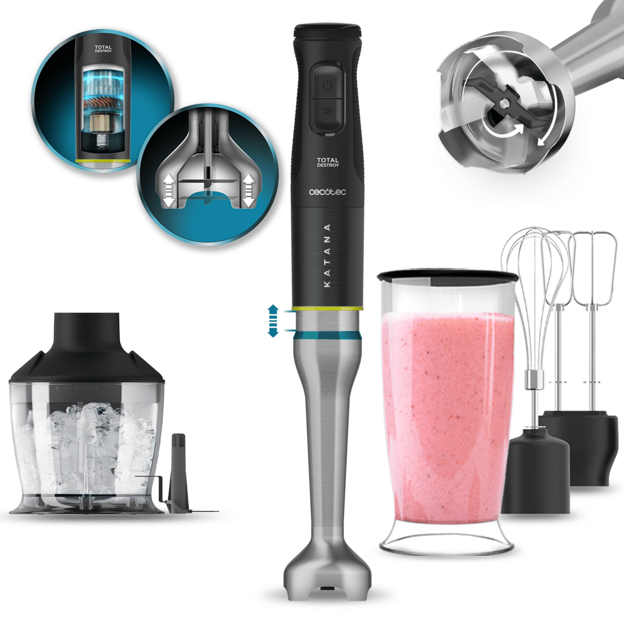 Cecotec Katana 15 Batidora De Mano TotalDestroy Smash B