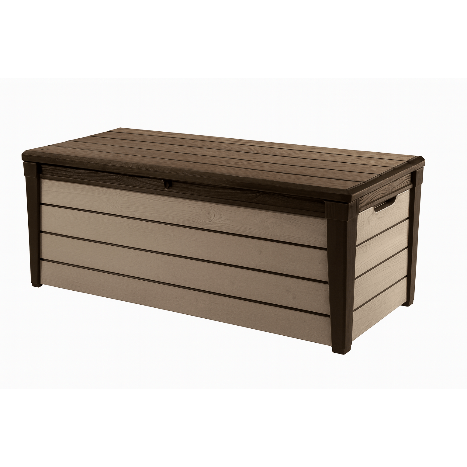 Keter - Arcón de exterior 120G Deco marrón - BricoandPool