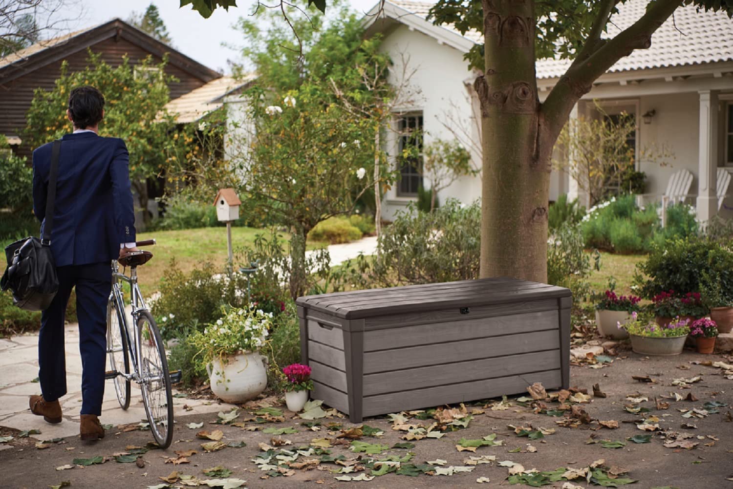 Keter - Arcón de exterior Brushwood marrón - BricoandPool