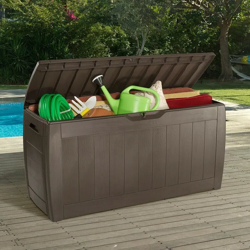 Keter - Arcón de exterior Hollywood marrón - BricoandPool