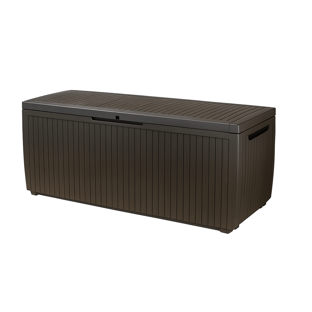 Keter - Arcón de exterior Springwood marrón - BricoandPool