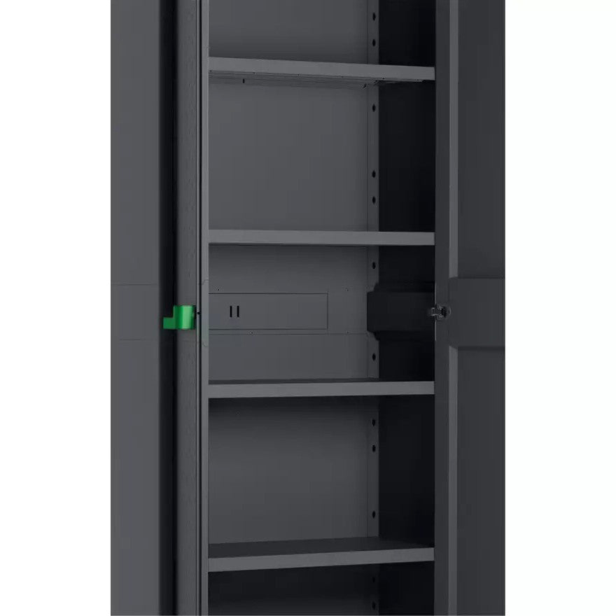 Keter - Armario de jardín alto Moby gris oscuro/verde - BricoandPool