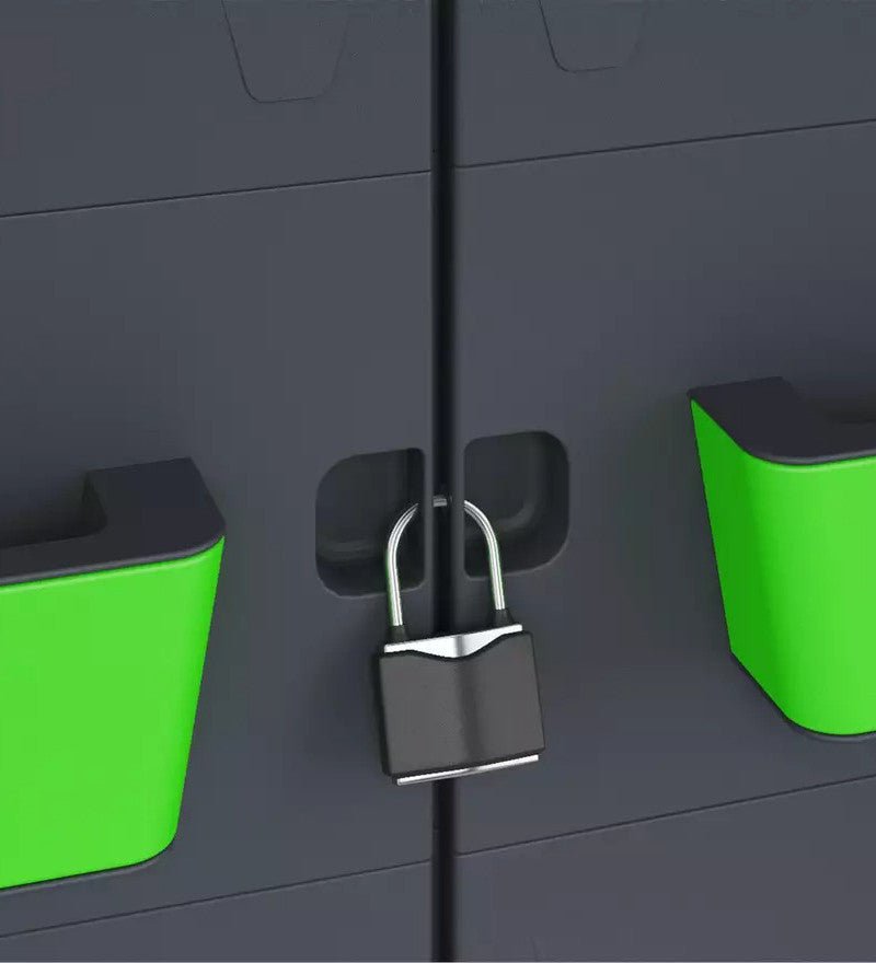 Keter - Armario de jardín alto Moby gris oscuro/verde - BricoandPool