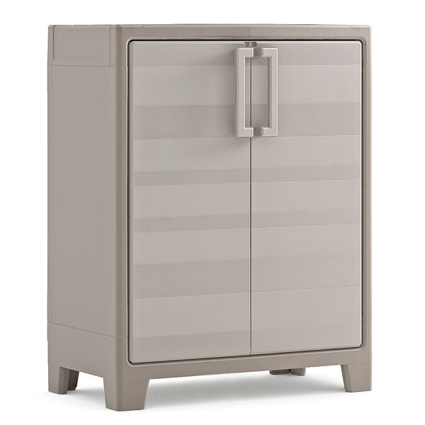 Keter - Armario de jardín bajo Gulliver beige/arena - BricoandPool