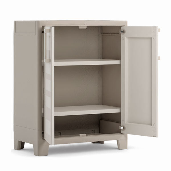 Keter - Armario de jardín bajo Gulliver beige/arena - BricoandPool