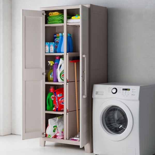 Keter - Armario de jardín escobero Gulliver beige/arena - BricoandPool