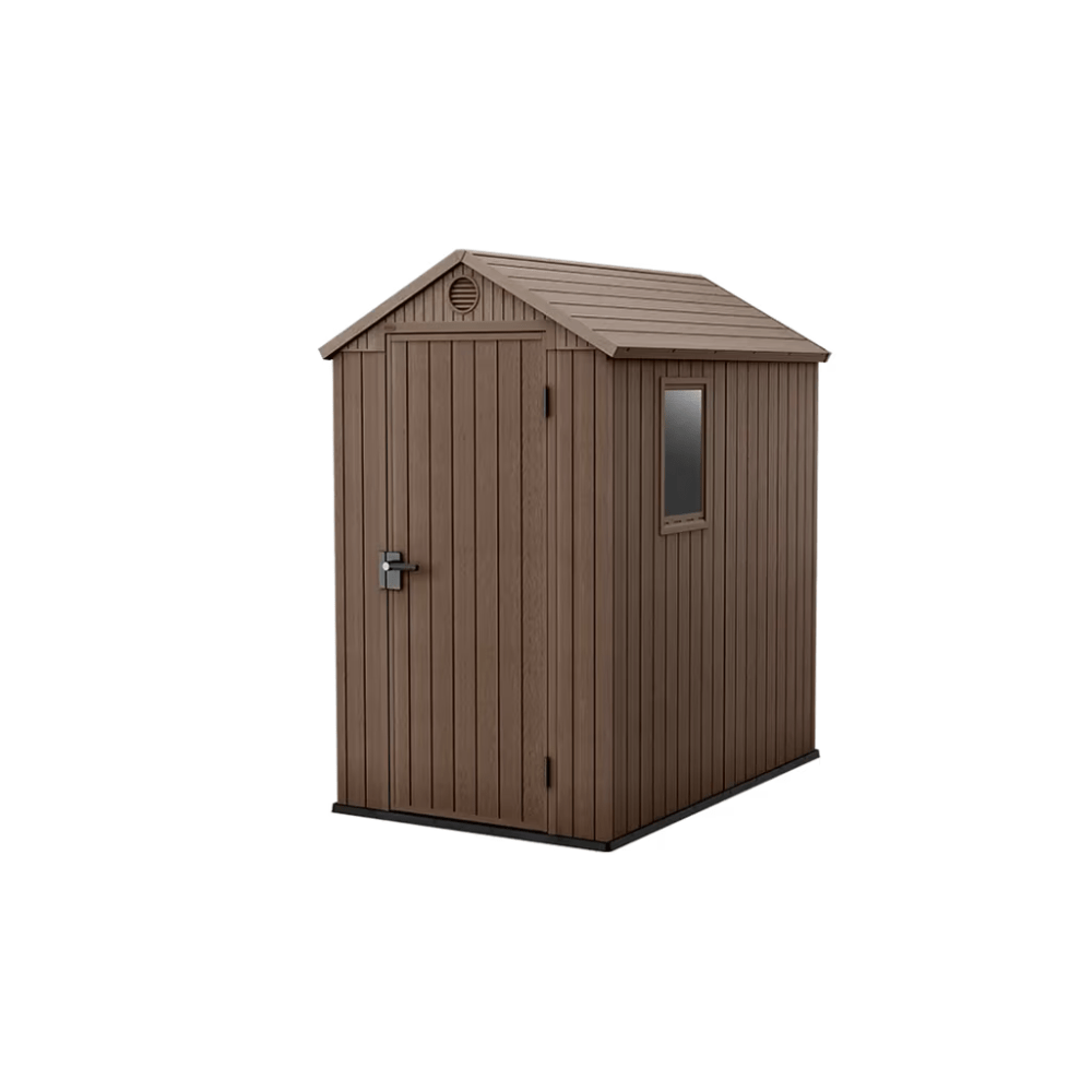 Keter - Caseta de exterior Darwin 4x6 marrón - BricoandPool