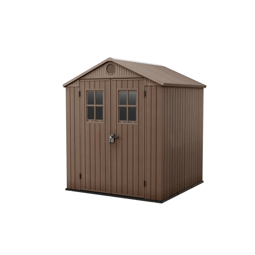 Keter - Caseta de exterior Darwin 6x6 marrón - BricoandPool
