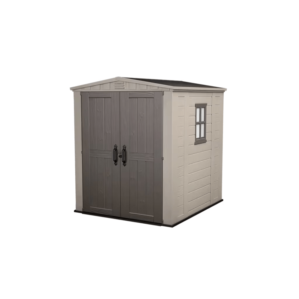 Keter - Caseta de exterior Factor 6x6 marrón/beige - BricoandPool