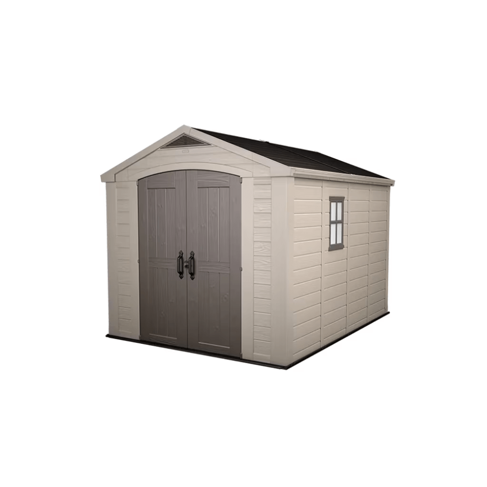 Keter - Caseta de exterior Factor 8x11 marrón/beige - BricoandPool