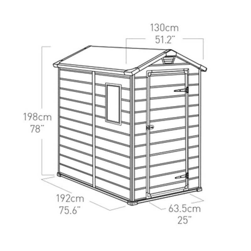 Keter - Caseta de exterior Manor 4x6 S gris - BricoandPool