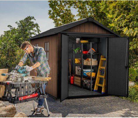 Keter - Caseta de exterior Newton 7511/1175 marrón - BricoandPool