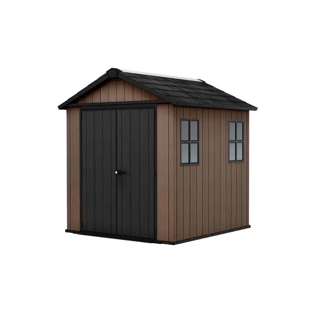 Keter - Caseta de exterior Newton 757/775 marrón - BricoandPool