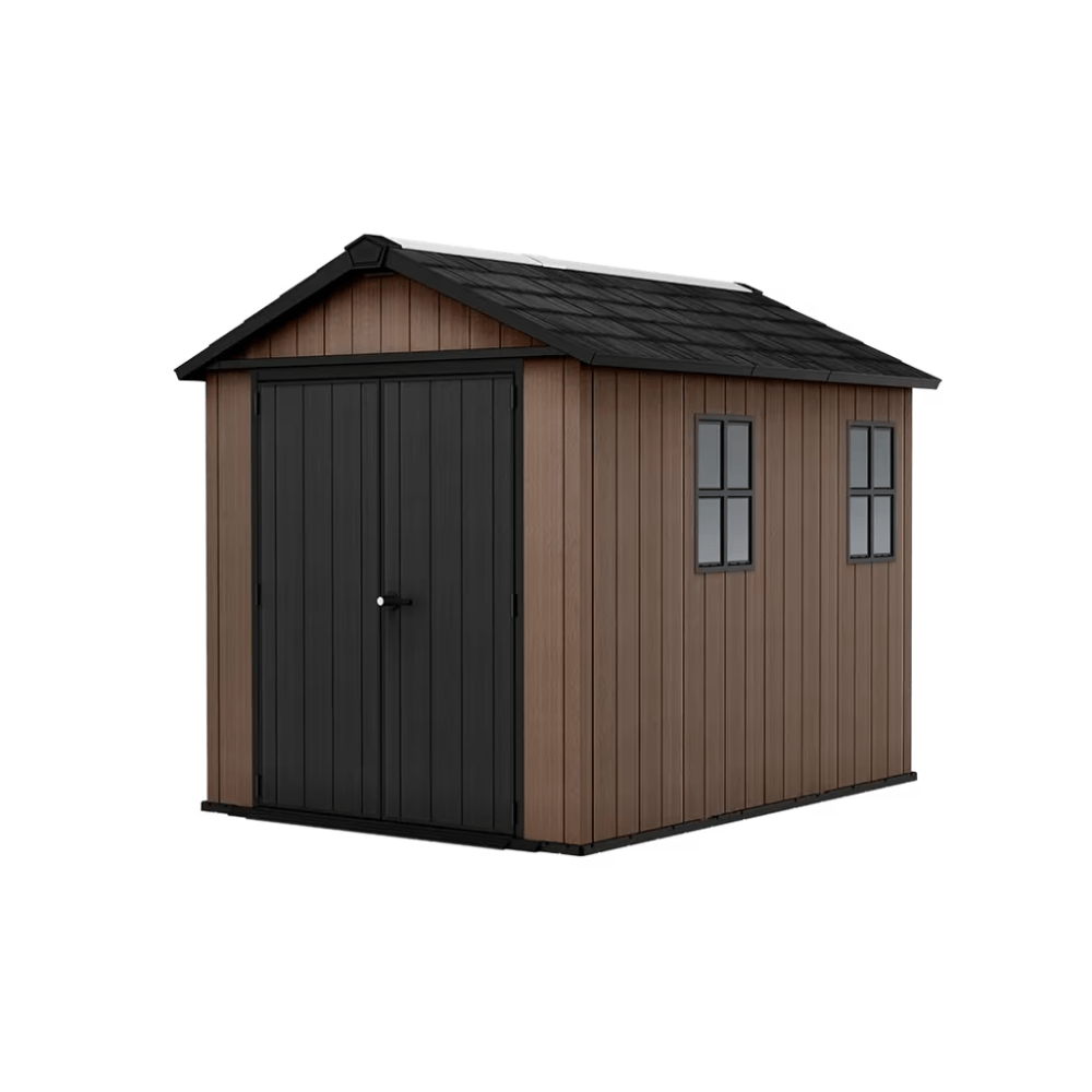 Keter - Caseta de exterior Newton 759/975 marrón - BricoandPool