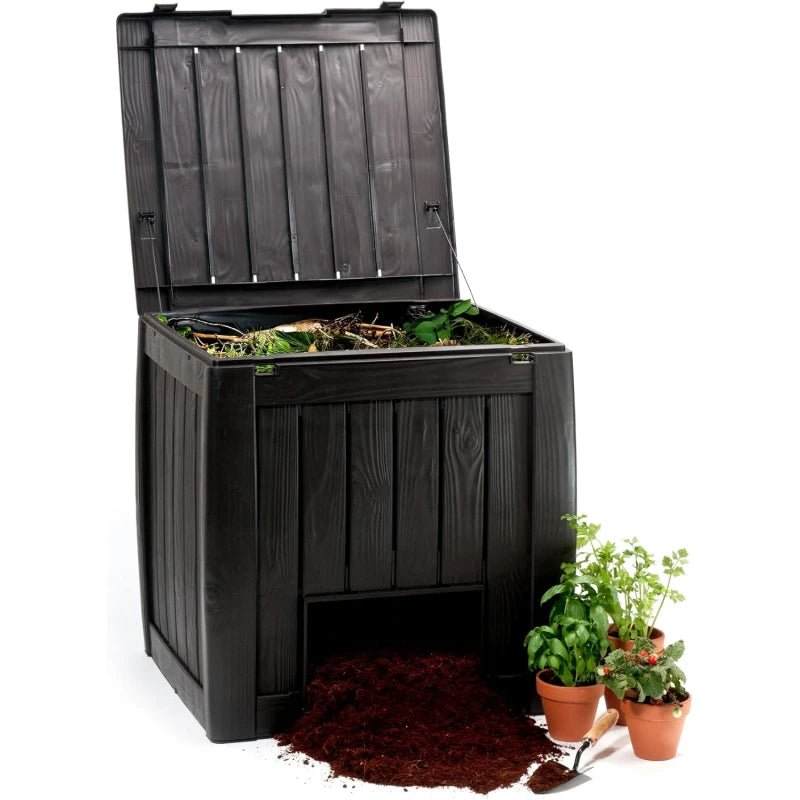 Keter - Compostador de jardín Deco con base marrón - BricoandPool