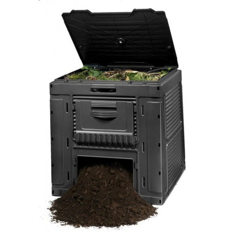 Keter - Compostador de jardín E - Composter 470L gris oscuro - BricoandPool
