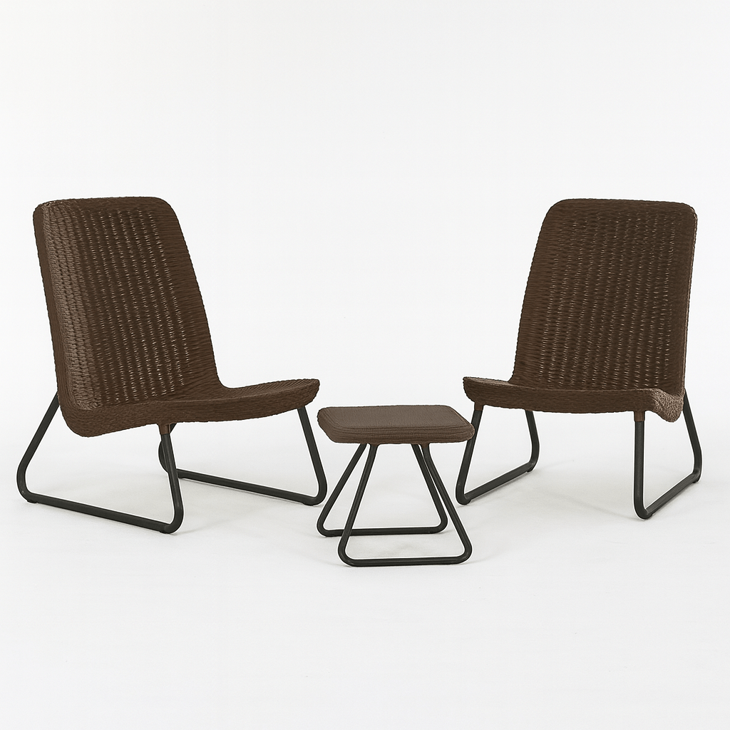 Keter - Conjunto de exterior 2 plazas Rio marrón - BricoandPool