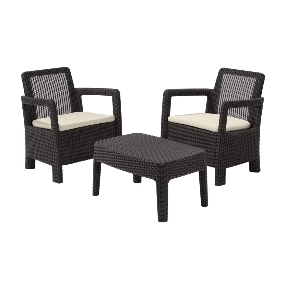 Keter - Conjunto de exterior 2 plazas Tarifa Balcony marrón - BricoandPool