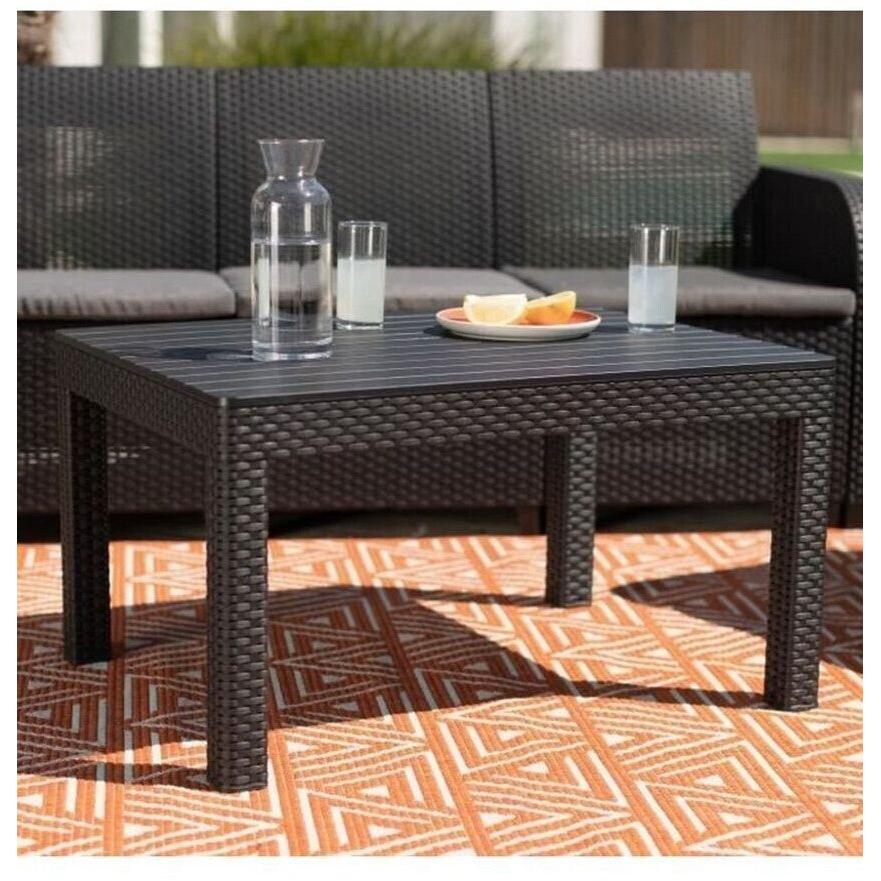 Keter - Conjunto de exterior 5 plazas Rosalie Lounge grafito - BricoandPool