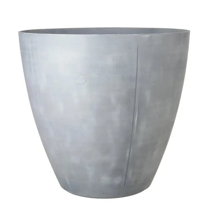 Keter - Maceta de jardín Betón redonda efecto hormigón 40 cm gris - BricoandPool