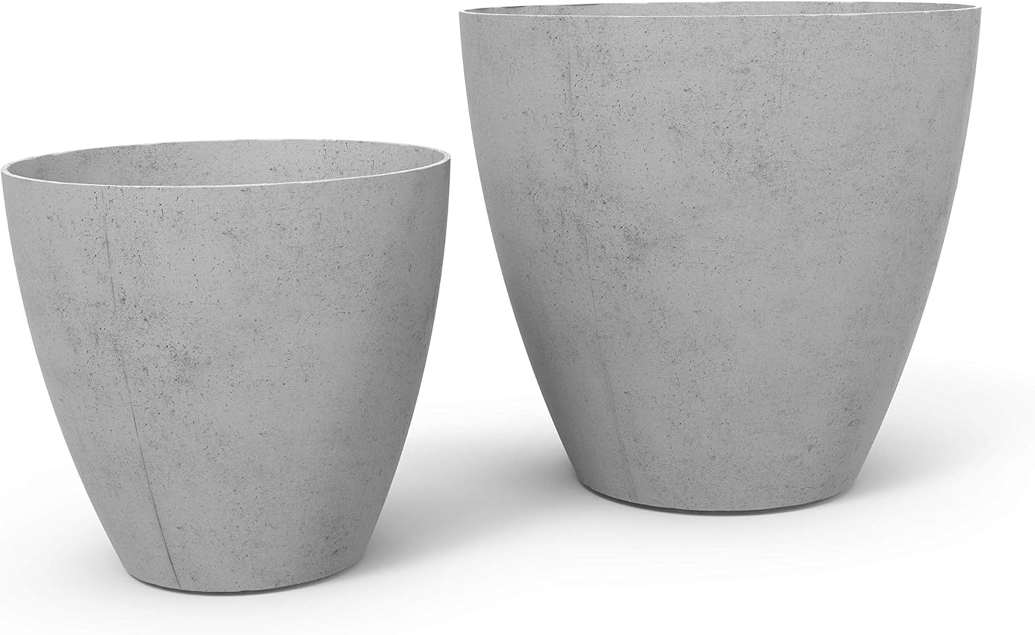 Keter - Maceta de jardín Betón redonda efecto hormigón 40 cm gris - BricoandPool