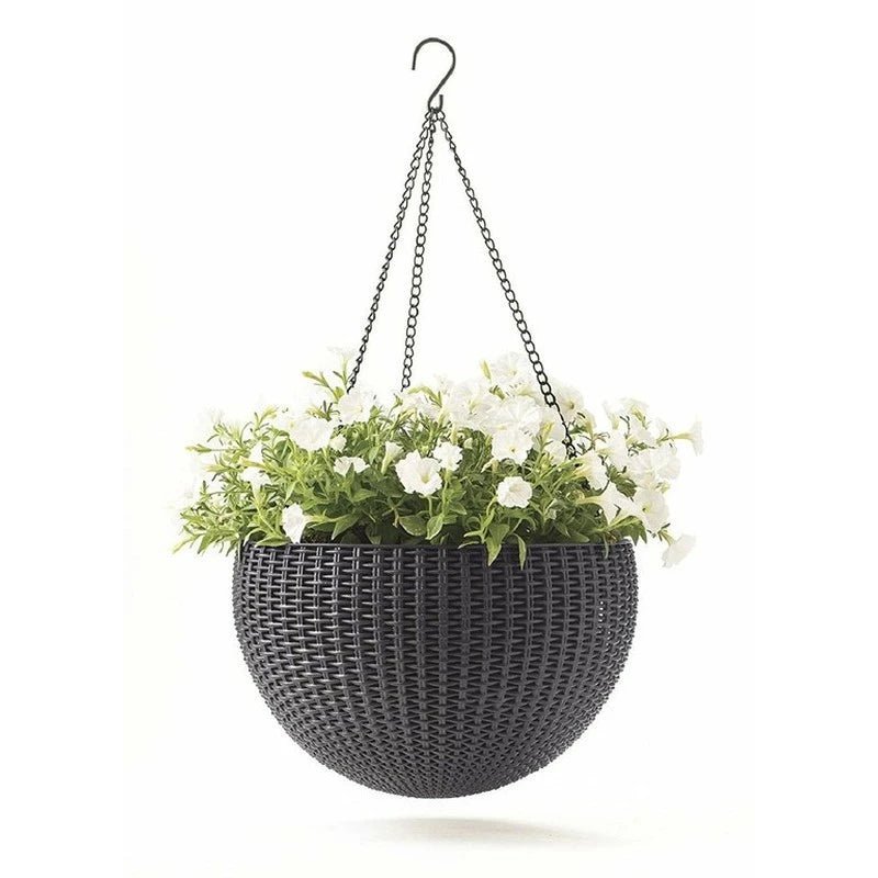 Keter - Maceta de jardín colgante grafito - BricoandPool