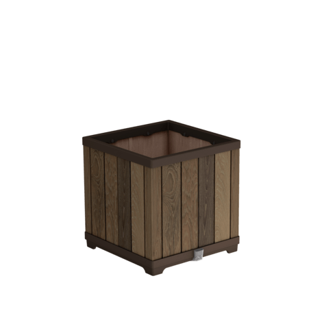Keter - Maceta de jardín cuadrada deco madera - BricoandPool