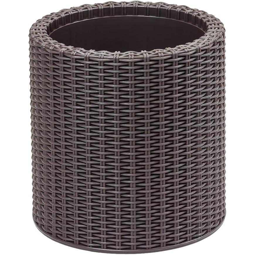 Keter - Maceta de jardín pequeña ratán marrón - BricoandPool