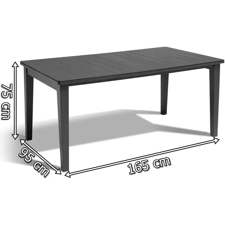 Keter - Mesa de comedor de exterior Futura grafito - BricoandPool