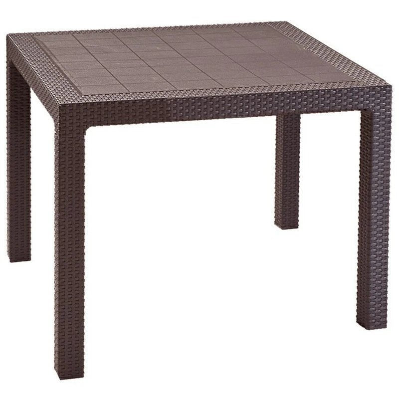 Keter - Mesa de comedor de exterior Quartet marrón - BricoandPool