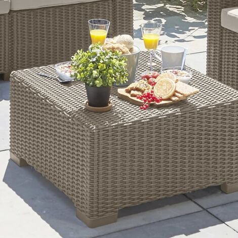 Keter - Mesa de exterior California capuchino - BricoandPool