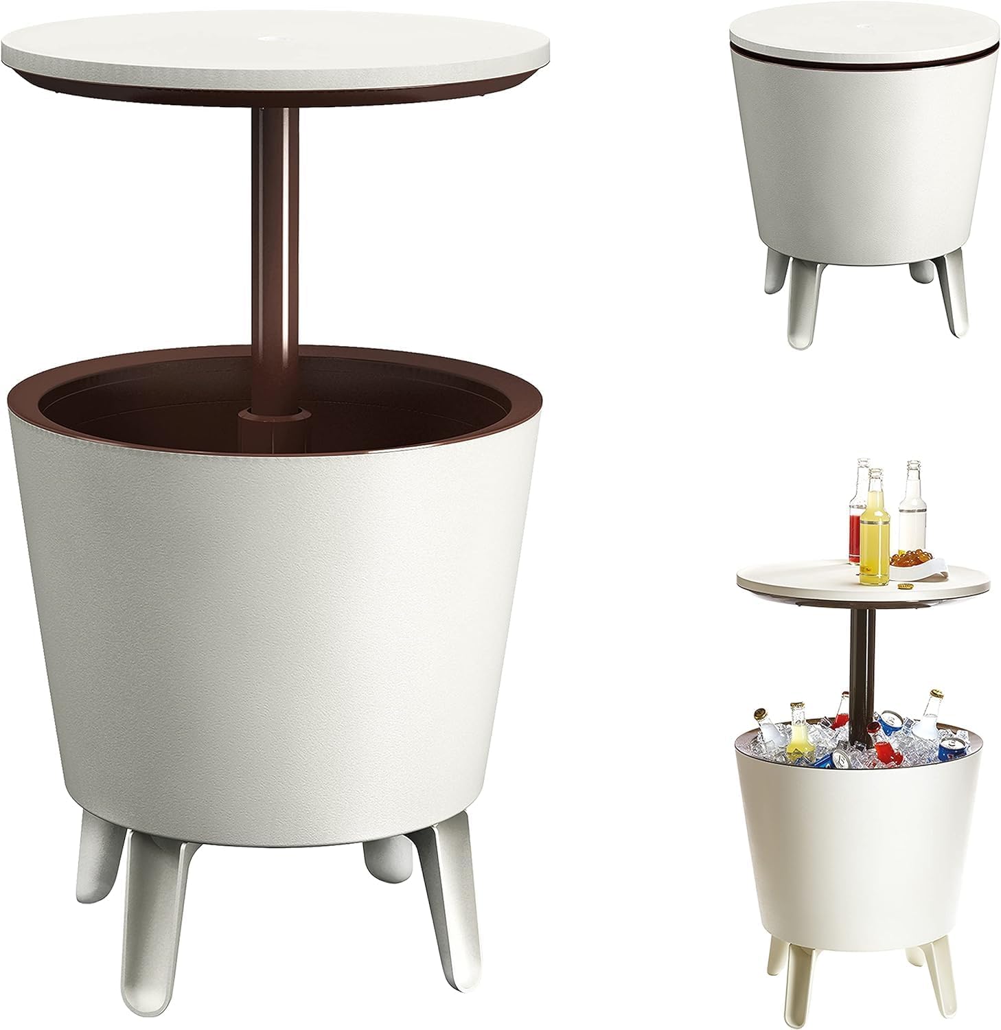 Keter - Nevera de jardín Cool Bar crema y chocolate - BricoandPool