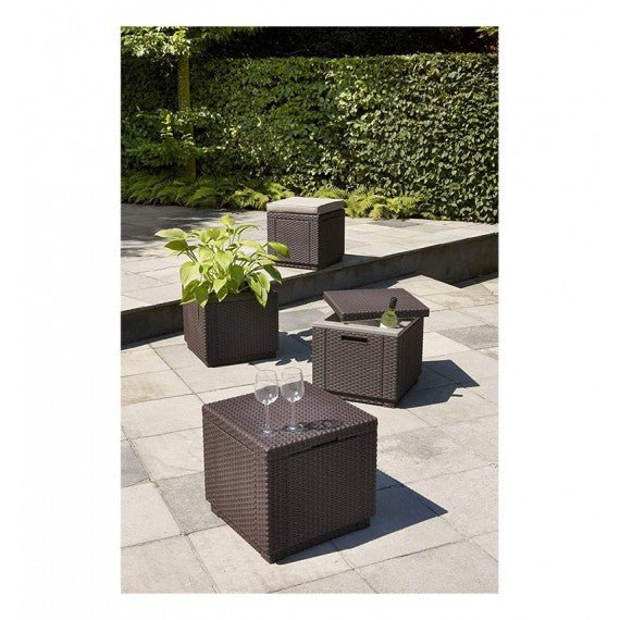 Keter - Nevera de jardín Ice Cube marrón - BricoandPool