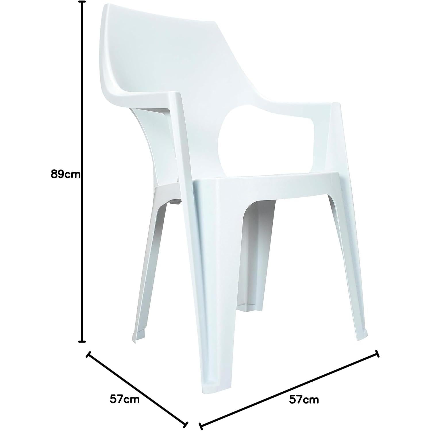 Keter - Silla de exterior Dante High Back blanco - BricoandPool